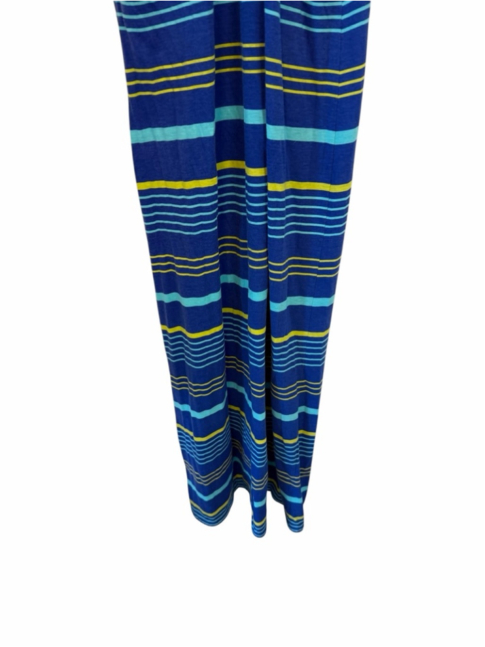 Roxy Blue Striped Racerback Maxi Dress Medium Beach Casual Summer Pocket - Picture 7 of 10